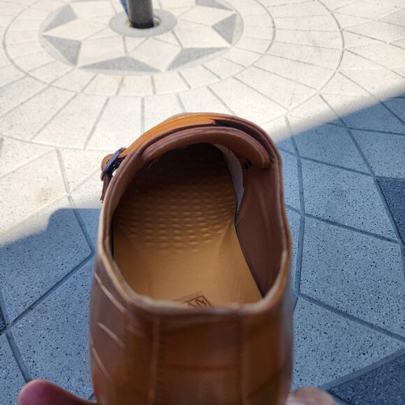 Shein Faux Croc Triple Monk Buckle Strap Loafers Dress Shoes 47 - Picture 3 of 11